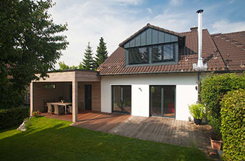 Umbau Bestandsgeb&auml;ude und Anbau in Holzbauweise